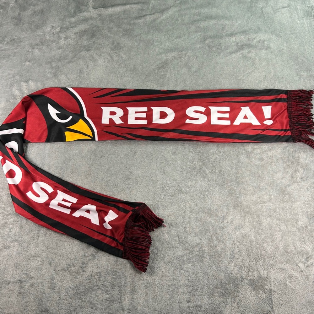 Arizona Cardinals NFL Fan Scarf Red Sea Rise Up Team Spirit Fringe Scarf